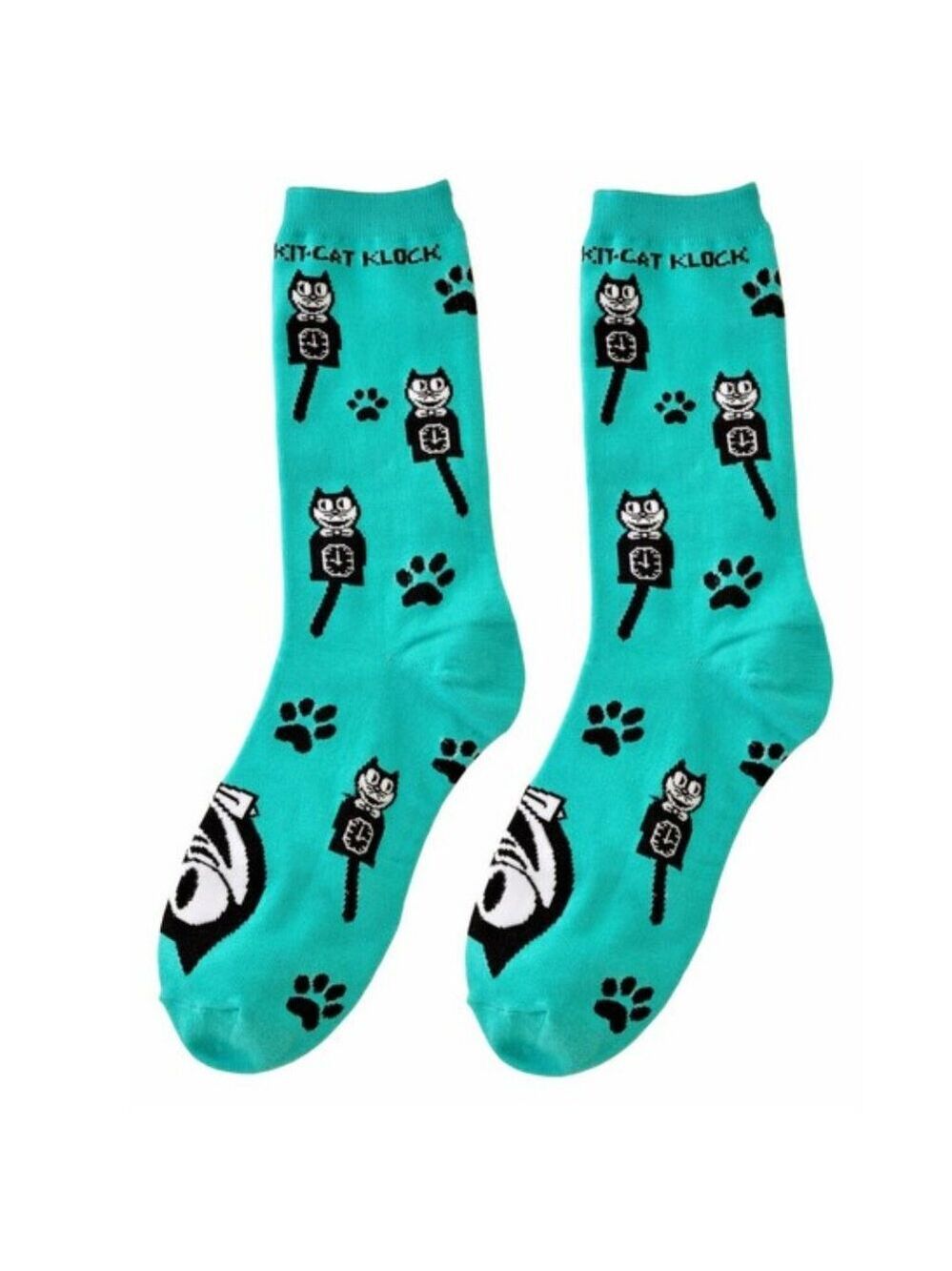 Harveys Smiling Turquoise Kit-Cat Klock Clock Socks - Picture 2 of 2